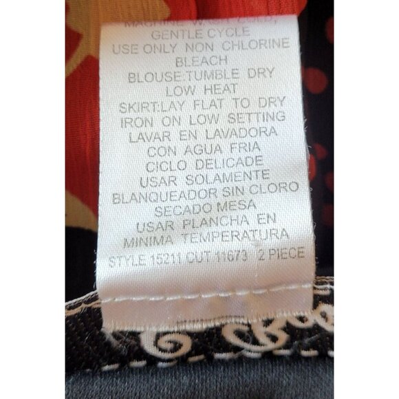 Le Bos Blouse 16W Red Layered Embellished Glitter Sparkle Slimming - Picture 8 of 11